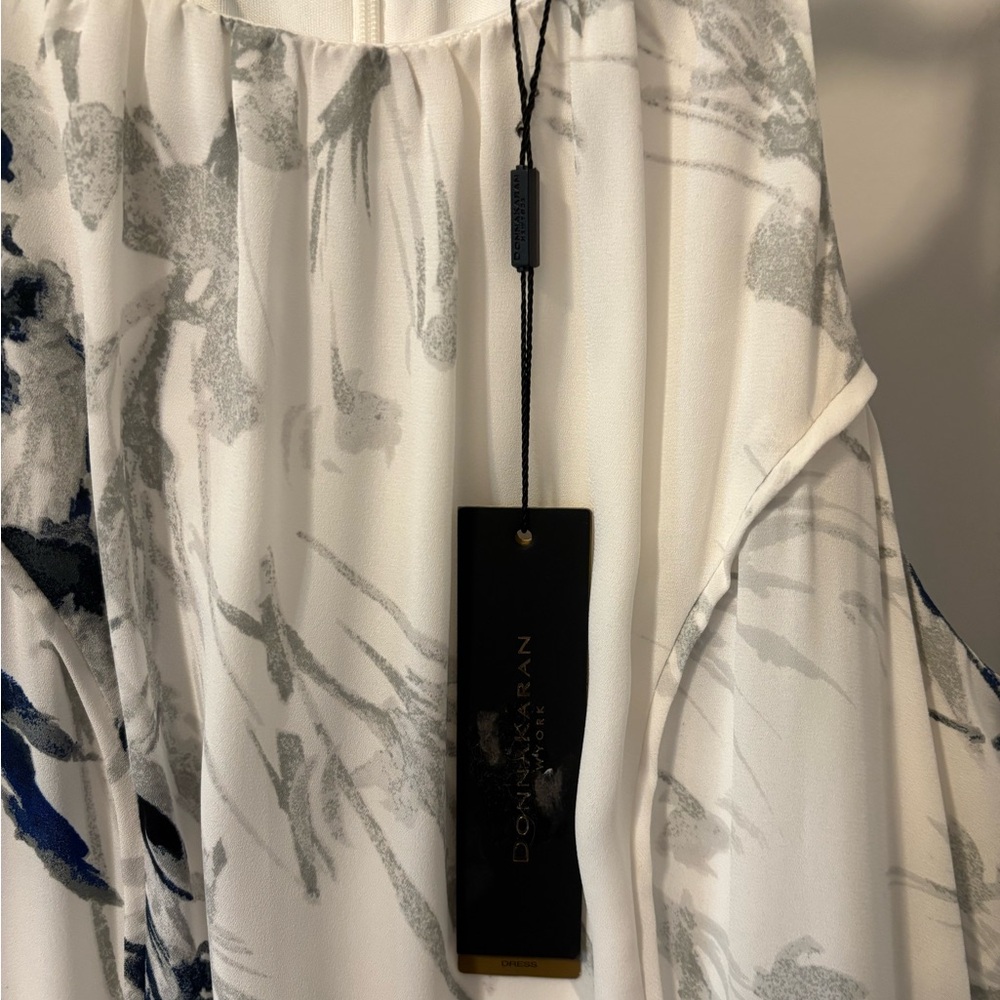 Donna Karan Blue and White Floral Maxi Dress NWT - Picture 5 of 7